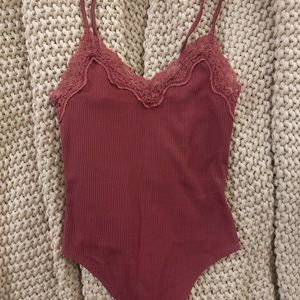 SOLD American Eagle Mauve Lace Bodysuit
